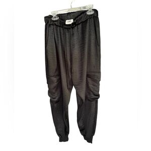 LNA Satin Womens Black joggers